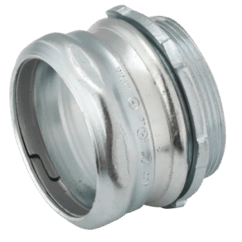 Conector de Compresión para Conduit EMT / Acero Galvanizado / 2-1/2 Pulgadas / Pared Delgada / Hermético al Concreto / 600V / Certificado UL y CSA