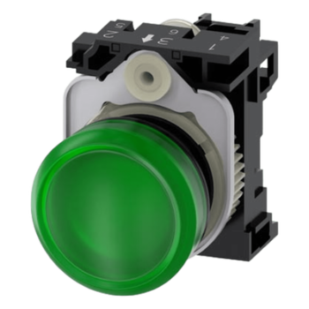 Lámpara de Señalización LED / 22 mm / 24V AC/DC / Verde / IP69K / -25°C a +70°C