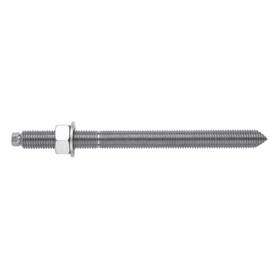 Espárrago Químico / Acero Galvanizado M16 / Longitud 190 mm / L1 125 mm / Clase 5.8 ISO 898-1 / Recubrimiento Zinc 5μm