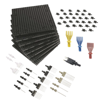 Kit de Inicio para Tableros de Arneses / 145 Piezas Surtidas / Componentes Modulares y Reutilizables / Sistema Quick-Build
