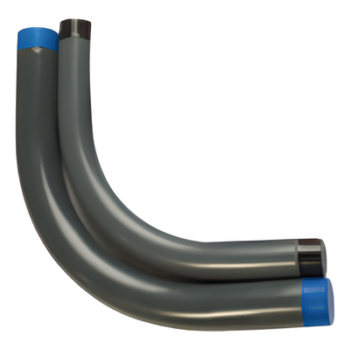 Codo Conduit Rígido / 1" (25.4 mm) / Aluminio 6063 / Recubrimiento PVC 40 mils / Uretano Púrpura 2 mils / IK09 / UL-6A