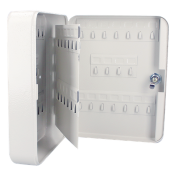 Caja para llaves con capacidad para 60 llaves/ Medidas 200 x 250 x 75 mm  (ancho x alto x profundidad)/ Fabricada en acero/ Cerradura con llave.