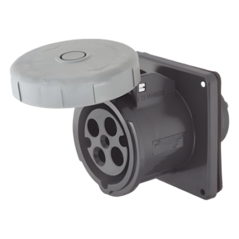 Receptáculo Pin and Sleeve Trifásico / 60 A / 600 VCA / 3 Polos 4 Hilos / IP67 / -40 °C a 75 °C