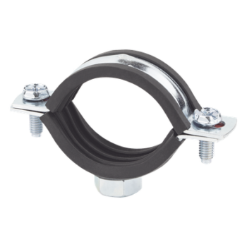 Abrazadera Isofónica Reforzada / 1 1/4" (40 mm) / Acero 1.75-2.3 mm / Carga 150 kg / Temperatura -30°C a +120°C / Aislamiento EPDM