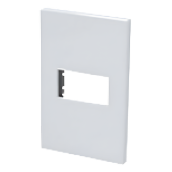 Placa de Policarbonato / 1 Módulo 1/3 / Base de Acero / 75 × 120 mm / Ancho 8 mm / Color Blanco