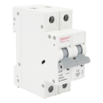 Interruptor Térmico 2P / 10 A / 415 Vca / 6.10 kA / IP20 / Riel DIN / Fotovoltaico AC