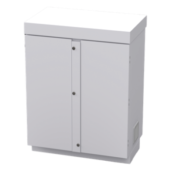 Gabinete Exterior para Baterías y Radiocomunicación / Acero Galvanizado / 12 Baterías PL110D12 / 1180 x 875 x 570 mm / IP para Alta Humedad