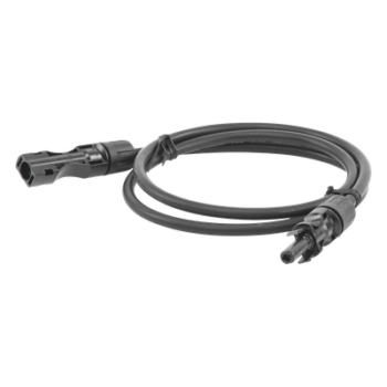 Cable Fotovoltaico / 1 m (3.28 ft) / 10 AWG / MC4 Macho-Hembra / Negro / Intemperie