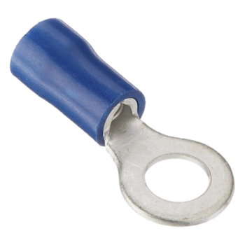 Terminal Tipo Ojo Aislado / Calibre 16-14 AWG / Orificio 1/4" (6.3 mm) / Azul / Paquete 25 Piezas