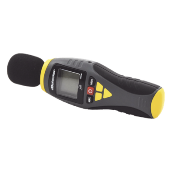 Medidor de Decibeles Profesional / Rango 40-130 dB en 4 Escalas / Precisión ±2 dB / Cumple NFPA 72 y ANSI S1.4 / LCD 4 Dígitos con Max/Min Hold / Micrófono Condensador Electret ½ Pulgada
