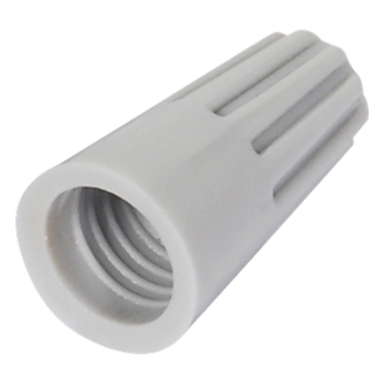 Capuchón de Cable Roscable / 18 AWG / Inserto Metálico / Paquete 25 piezas / Gris