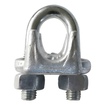 Abrazadera de Sujeción / Acero Forjado / Cable 1/4' / Rosca 5/16' / Torque 15 ft-lb / Galvanizada