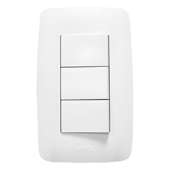 Apagador Triple / 127 V / 60 Hz / 10 A / Blanco / 11.8 x 7.8 x 3 cm