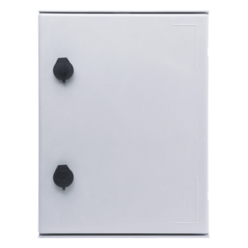 Gabinete de Poliéster IP65 Uso en Intemperie (300 x 400 x 200 mm) con Placa Trasera Interior de Plástico (Incluye Chapa y Llave).