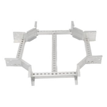 Derivación Horizontal X / Perfil Z / Peralte 3 1/4" / Ancho 9" / Radio 8" / Aluminio Portacables