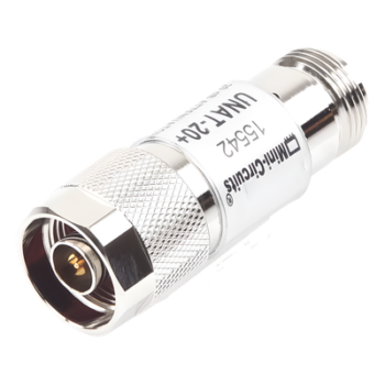 Atenuador en Línea / 20 dB ±0.3 dB / 0.5 W / DC-6 GHz / Conectores N Macho-Hembra / 50 Ω