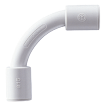 Curva Morbidx para Tubo / IP67 / Libre de Halógenos / Ø 16 mm / Gris RAL7035 / 78.8 mm Largo