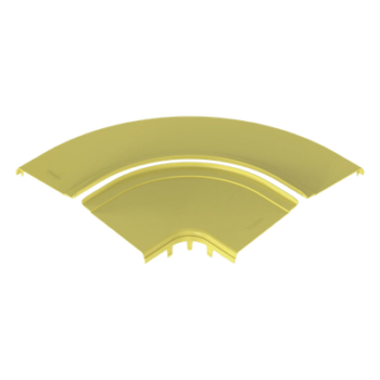 Tapa para Ángulo Recto Horizontal 90° / Sistema 12x4 / Longitud 456.9 mm / Apertura 3/4" (19 mm) / ABS 94V-0 / Amarillo