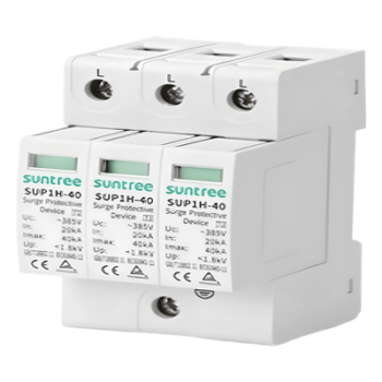 Supresor de Picos Transitorios / 3 Polos / 230 Vca / Tiempo de Respuesta <20 ns / Clase II / IP20 / Rango -40°C a +80°C / Riel DIN 35 mm