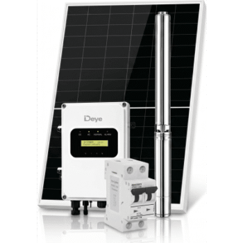 Kit de Bombeo Solar / 3000W (4 HP) / Controlador Híbrido AC/DC 136-264VAC / 108-403VCD / 3240W Fotovoltaico / Gabinete IP66 / Protección Eléctrica Integrada