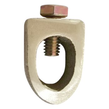 Conector Varilla-Cable / Bronce 100% / Tornillo Acero Inoxidable / Varilla 5/8-3/4 in (16-19 mm) / Cable 4-1/0 AWG / 3.5 x 2.5 x 1.2 cm