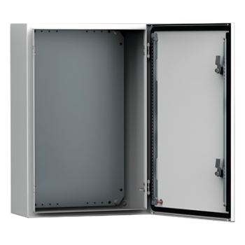 Gabinete de Pared Exterior / IP66 NEMA 4/12/13 / IK10 / Acero 1.5 mm / 250 x 200 x 155 mm / Bisagras Ocultas 130°