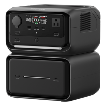Estación de Energía Portátil / 858 Wh / Salida AC Dual 300 W (550 W Pico) / USB-C PD 100 W / Carga Solar 110 W / Wi-Fi y Bluetooth / Batería LFP
