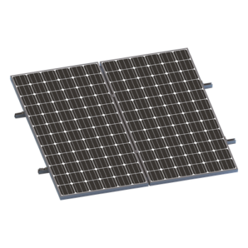 Kit de Minirieles / Soporte 1x2 Paneles Solares / Aluminio Anodizado / Módulos 35mm / 12 Tornillos Autoperforantes