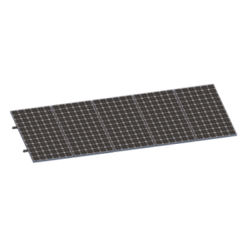 Kit de Minirieles para Panel Solar / Arreglo 1x5 / Módulos 35 mm / Fijación en Lámina