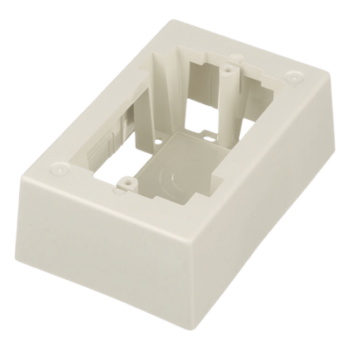 Caja de Pared Superficial, Uso Universal con Placas de Pared, Con Cinta Adhesiva, Color Blanco Mate