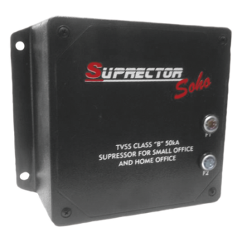 Supresor de Transientes Clase B / 2 Fases 4 Hilos / 220 Vca / 50 kA / Atenuación EMI/RFI 55 dB / IP64 / Diseño Interior Compacto