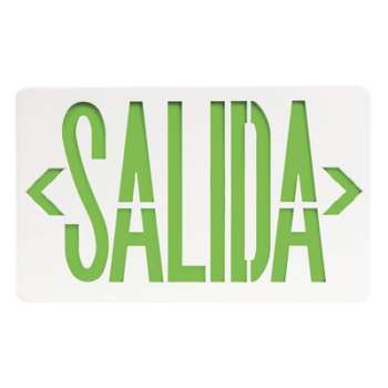Letrero LED de Salida / Dual 120/240 VAC / Montaje Universal / Batería Ni-Cd de Respaldo / 2.0 W de Consumo / 90 min Autonomía