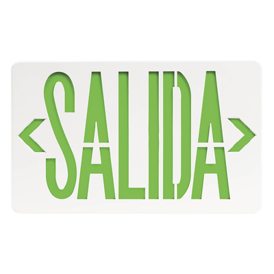 Letrero LED de Salida / Dual 120/240 VAC / Montaje Universal / Batería Ni-Cd de Respaldo / 2.0 W de Consumo / 90 min Autonomía
