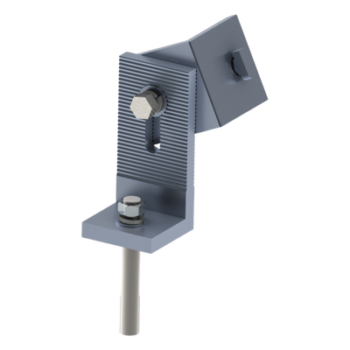 Soporte L para Riel / Techo de Concreto / Aluminio Anodizado / 40x40x90 mm / Tornillo 30 mm Incluido