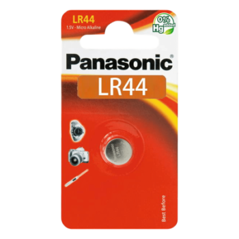 Batería Alcalina de Botón / 1.5 V / 110 mAh / LR44 / Acero Inoxidable Semihermético