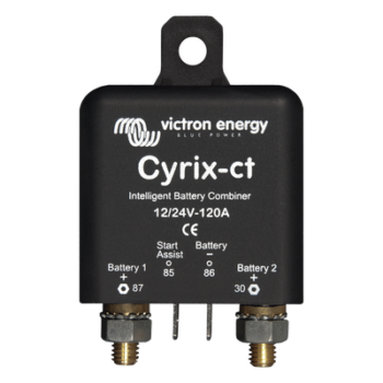 Combinador Inteligente de Baterías / 12/24 V Autorregulado / 120 A / Protección Térmica / StartAssist / Pernos M6 13 mm