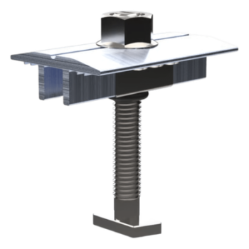 Abrazadera Intermedia para Módulos Solares / Aluminio Serie 6000 / Módulos 30-40 mm / 47 g / Acero Inoxidable / 4 Sistemas de Montaje
