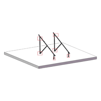 Caja de accesorios / Kit montaje / 2 pies fijos 120 mm / 12 tornillos expansores / 4 conectores tierra / 16+6 tornillos DIN912