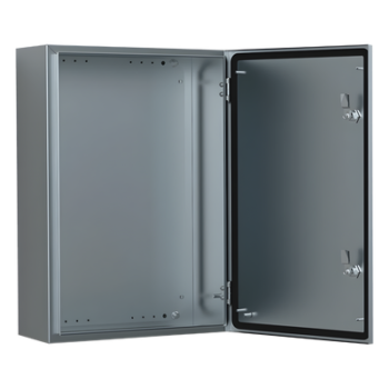 Gabinete Industrial IP66 / Acero Inoxidable 304L / 240x240x150 mm (9.4 x 9.4 x 5.9 in) / Doble Cerradura / Placa de Montaje 2 mm