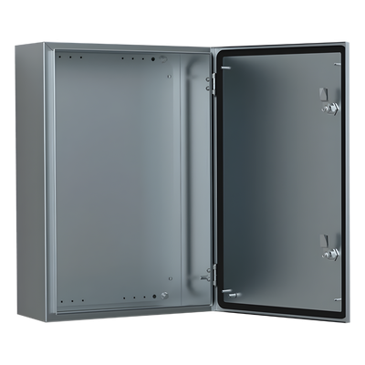 Gabinete Industrial IP66 / Acero Inoxidable 304L / 240x240x150 mm (9.4 x 9.4 x 5.9 in) / Doble Cerradura / Placa de Montaje 2 mm