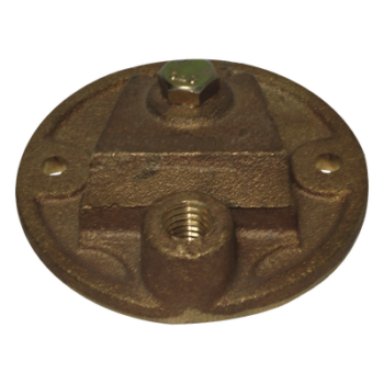 Base Redonda para Pararrayo de Punta Maciza / Bronce / Paso de Cable Recto o 90°