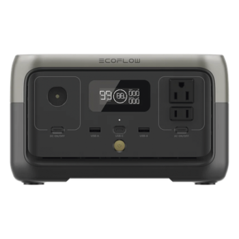 Estación de Energía Portátil / 256 Wh / 2 AC 300 W (Pico 600 W) / Carga Rápida 60 min / Solar 110 W / Wi-Fi y Bluetooth