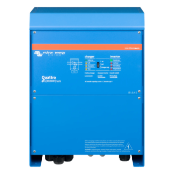 Inversor Cargador de Onda Pura / Entrada 48 Vcc / Salida 8000 W 230 Vca 60 Hz / Conmutación 20 ms / PowerAssist Híbrida / Dos Entradas CA / 10 kVA