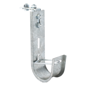 Soporte (Gancho) tipo J-Hook, hasta 28 cables Cat6, ideal para soportar cableado en los espacios de manipulación al aire, Para instalación en interior
