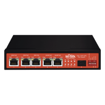 Controlador Solar de 15A con Switch PoE /  1 Puerto Gigabit PoE 802.3 bt / 2 Puertos PoE 802.3 af/at / 2 Puertos PoE Pasivo 24/48 Vcc / 1 Puerto SFP / No administrable