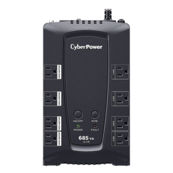 UPS de 685 VA/390 W, Topología Línea Interactiva, Entrada 120 Vca NEMA 5-15P, Tipo Gabinete Compacto, Con 8 Tomas NEMA 5-15R