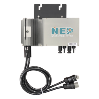 Microinversor para Interconexión a Red / 600W / 220V CA / Eficiencia 95.5% / 2 Módulos Solares 360W / Monitoreo Remoto