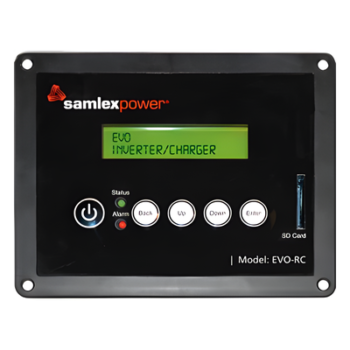 Control Remoto / Inversor-Cargador / Slot SD 16 GB / Cable 10 m (33 ft) / Monitoreo de Datos