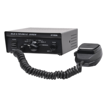 Sirena Vehicular / 100 W / 115 dB / 12 VCC / 6 Tonos Programables / Micrófono Integrado
