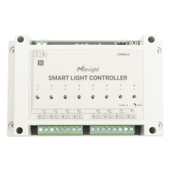 Controlador de Iluminación LoRaWAN / 8 Circuitos / Medición de Energía LN / Retraso Programable 18 hrs / D2D Sin Gateway